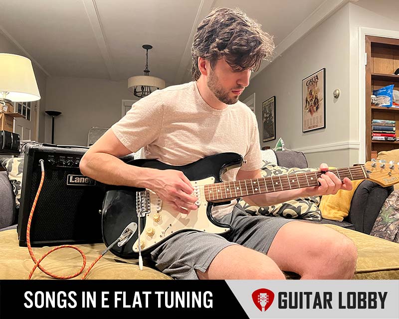 Songs in E flat tuning being played by Chris Schiebel