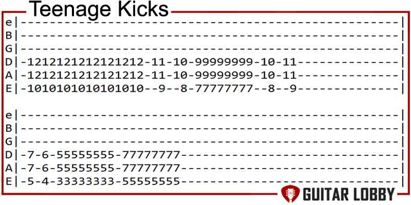 Teenage Kicks by The Undertones guitar riff