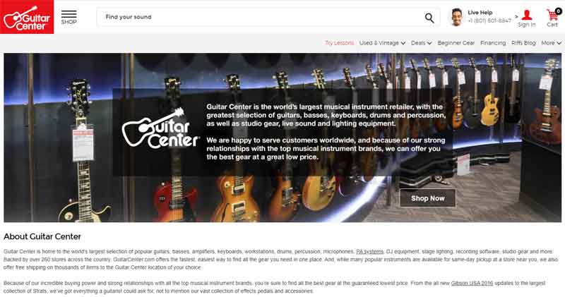 Guitar Center, largest guitar retailer in America
