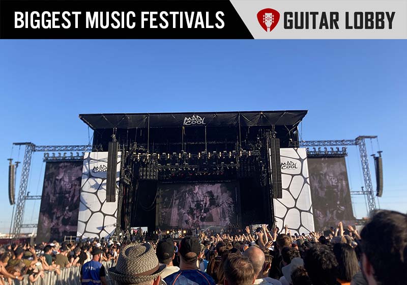 Stage at one of the biggest music festivals