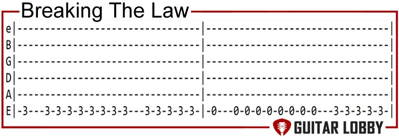 Breaking The Law guitar riff