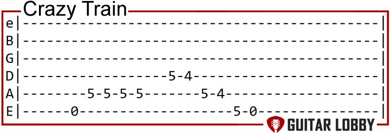 Crazy Train guitar riff