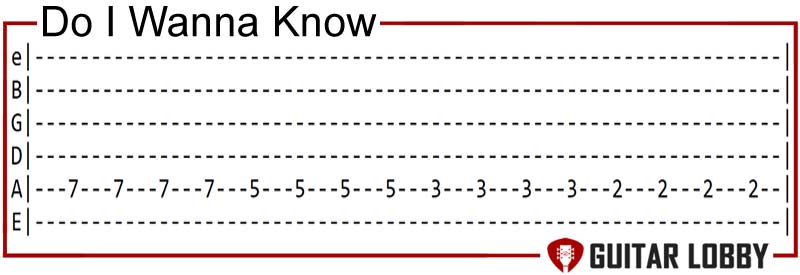 Do I Wanna Know guitar riff