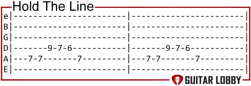 Hold The Line guitar riff