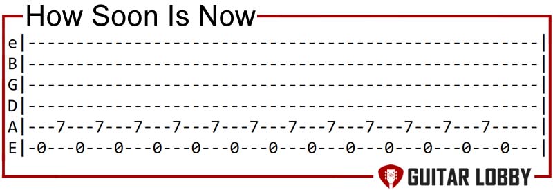 How Soon Is Now guitar riff