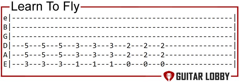 Learn To Fly guitar riff