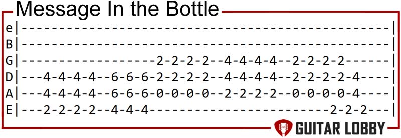 Message In The Bottle guitar riff
