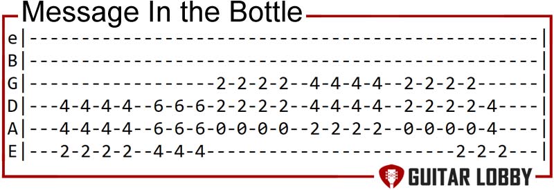 Message In The Bottle guitar riff