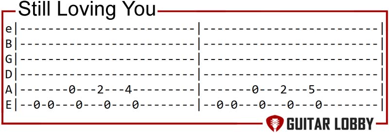 Still Loving You guitar riff