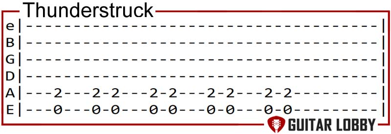 Thunderstruck guitar riff
