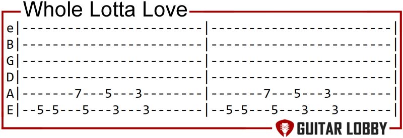 Whole Lotta Love guitar riff